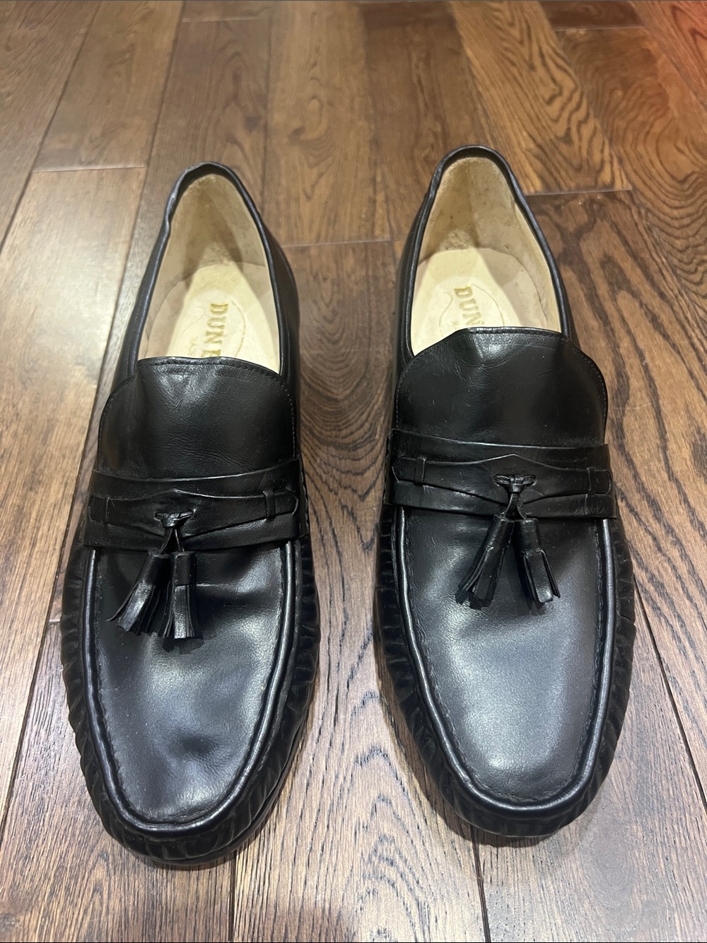 Black Leather Tassel Loafers - Dun Bar